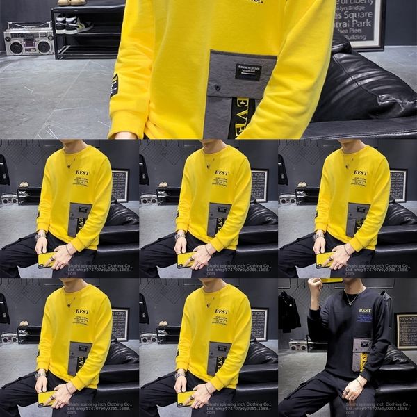 cgncm men's sweater korean pullover t-shirt fashion round neck autumn long pullover t-shirt fashion casual sleeve loose i8xr6, Black
cgncm men's sweater korean pullover t-shirt fashion round neck autumn long pullover t-shirt fashion casual sleeve loose i8xr6, Black