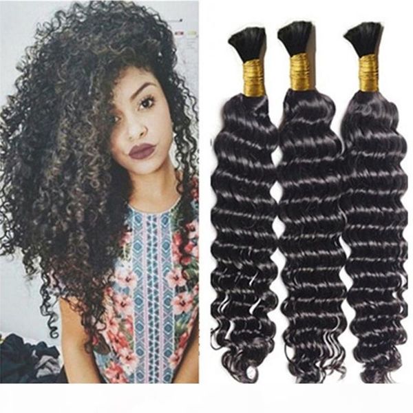 brazilian human hair braiding hair bulk 3pcs set new arrival deep wave unprocessed hair high quality, Black
brazilian human hair braiding hair bulk 3pcs set new arrival deep wave unprocessed hair high quality, Black