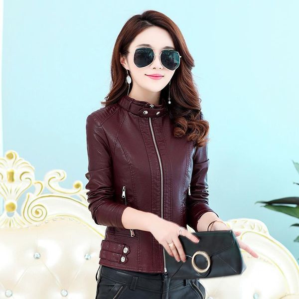 plus size faux leather jacket women slim long sleeve spring autumn pu coats 2020 new female fashion zipper biker moto outwear, Black
plus size faux leather jacket women slim long sleeve spring autumn pu coats 2020 new female fashion zipper biker moto outwear, Black