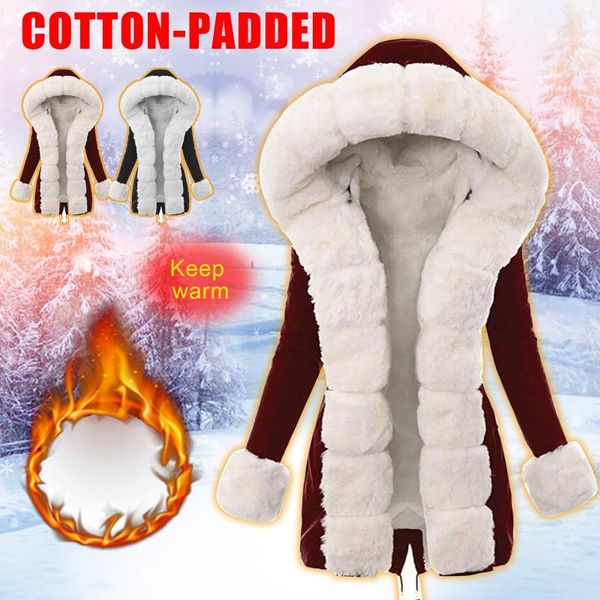 newly women coat white plush coat female winter cotton hooded warm outwear dod886, Black
newly women coat white plush coat female winter cotton hooded warm outwear dod886, Black