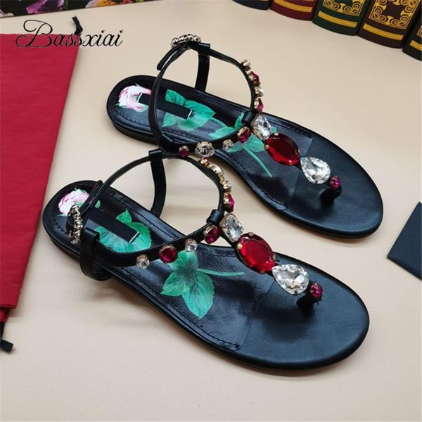print flower t-strap sandals for girls women flat heel genuine leather crystal rhinestone chic summer sandalias mujer, Black
print flower t-strap sandals for girls women flat heel genuine leather crystal rhinestone chic summer sandalias mujer, Black