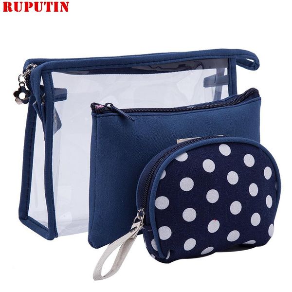 ruputin моды 3шт / набор водонепроницаемый косметический мешок женщины портативный макияж сумка dot printed путешествия туалетных прозрачный 
ruputin моды 3шт / набор водонепроницаемый косметический мешок женщины портативный макияж сумка dot printed путешествия туалетных прозрачный