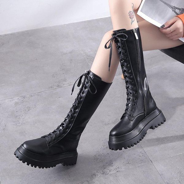 boots woman thick bottom lace up long booties nice winter chunky platform women waterproof pu leather knee high boots1, Black
boots woman thick bottom lace up long booties nice winter chunky platform women waterproof pu leather knee high boots1, Black