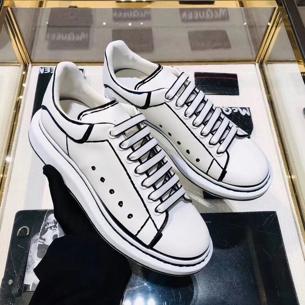 новый лазерный свет ночи отражающей реальной коровы кожа толстая подошва с маффин для мужчин и женщин пары небольшие белые туфли моды, Black
новый лазерный свет ночи отражающей реальной коровы кожа толстая подошва с маффин для мужчин и женщин пары небольшие белые туфли моды, Black