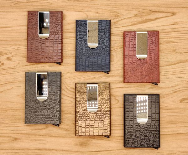 2021 rfid credit card holder protector metal pu leather credit cards holders case wallet for women men wholesale, Brown;gray
2021 rfid credit card holder protector metal pu leather credit cards holders case wallet for women men wholesale, Brown;gray