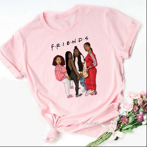 women clothes 2021 melanin poppin friends tshirt femme black girls print graphic tees summer streetwear pink t shirts, White
women clothes 2021 melanin poppin friends tshirt femme black girls print graphic tees summer streetwear pink t shirts, White