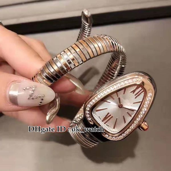 new serpenti tubogas 102529 102237 sp35c6spgd.1t quartz womens watch diamond bezel rose gold two-tone long winding bracelet ladies watches, Slivery;brown
new serpenti tubogas 102529 102237 sp35c6spgd.1t quartz womens watch diamond bezel rose gold two-tone long winding bracelet ladies watches, Slivery;brown