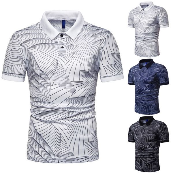 2019 summer new large size men's fashion wave printing leisure short-sleeved lapel polo, White;black
2019 summer new large size men's fashion wave printing leisure short-sleeved lapel polo, White;black