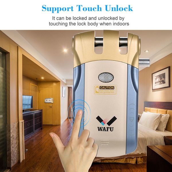 wafu wf-010 wireless electronic door lock keyless invisible intelligent lock with press locked&unlock button 4 remote control ke
wafu wf-010 wireless electronic door lock keyless invisible intelligent lock with press locked&unlock button 4 remote control ke