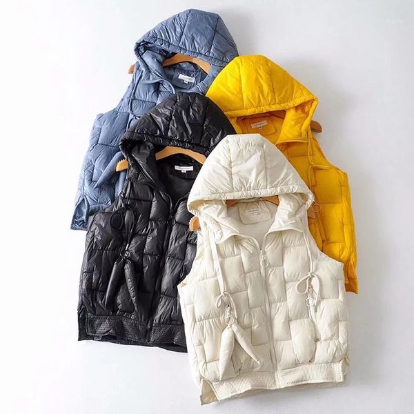 women's winter sleeveless jacket thick warm winter vest ultra light hooded waistcoat plus size streetwear, Black;white
women's winter sleeveless jacket thick warm winter vest ultra light hooded waistcoat plus size streetwear, Black;white