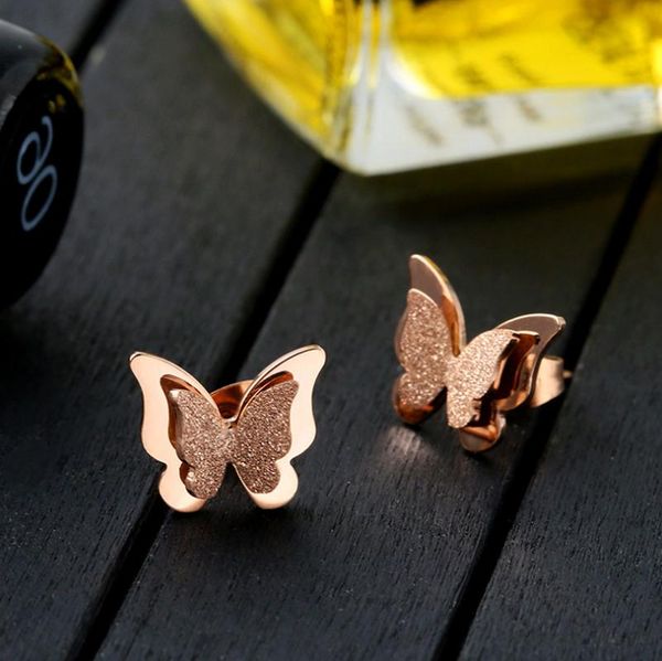 stud fashion exquisite rose gold double butterfly earrings elegant woman engaged wedding valentine jewelry, Golden;silver
stud fashion exquisite rose gold double butterfly earrings elegant woman engaged wedding valentine jewelry, Golden;silver