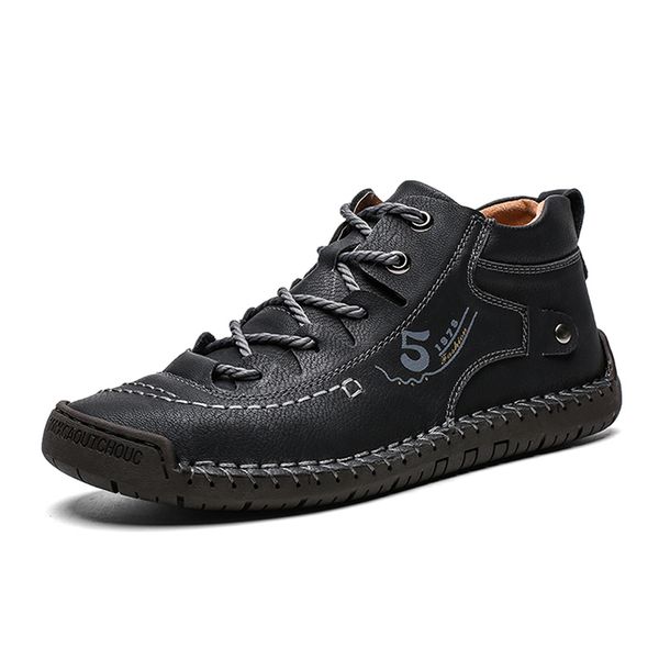 2021 new british-style shoes fancy men walking big flat x3ld, Black
