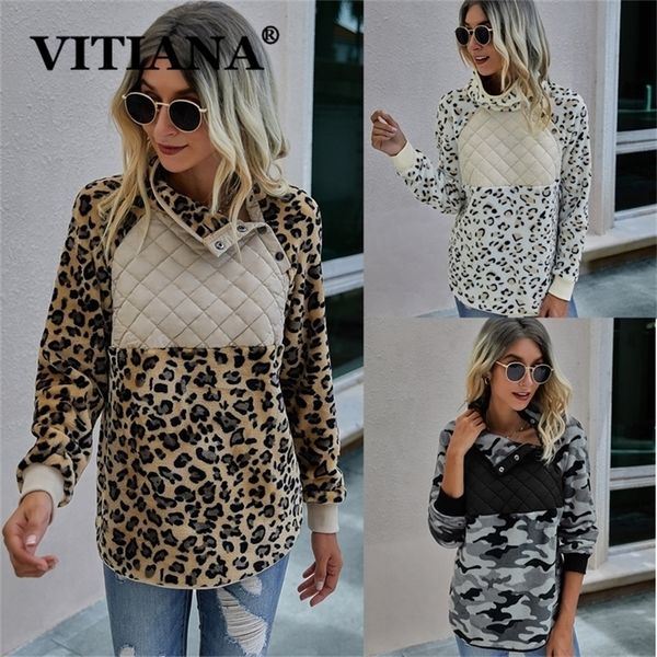 vitiana women casual plush pullover hoodie for womens autumn female turtleneck buttons long sleeve fleece leopard woman 201216, Black
vitiana women casual plush pullover hoodie for womens autumn female turtleneck buttons long sleeve fleece leopard woman 201216, Black
