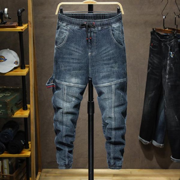 men's jeans autumn winter men blue baggy harem pants loose streetwear side pockets fashion oversize clothes punk,066
men's jeans autumn winter men blue baggy harem pants loose streetwear side pockets fashion oversize clothes punk,066