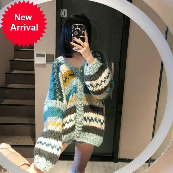 2021 new winter long sleeved manga colorblock striped vintage designer handmade knit sweater coat oversize m9yd, White;black
2021 new winter long sleeved manga colorblock striped vintage designer handmade knit sweater coat oversize m9yd, White;black