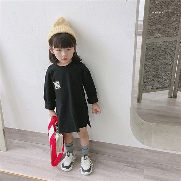 autumn korean style baby girls long sleeve cotton letters printed dresses 2-6 years simple loose casual t shirt dress clothes y200805, Black;pink
autumn korean style baby girls long sleeve cotton letters printed dresses 2-6 years simple loose casual t shirt dress clothes y200805, Black;pink