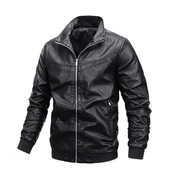 autumn leather men's motorcycle clothing, the new european and american men's large leather jacket pu jacket, Black
autumn leather men's motorcycle clothing, the new european and american men's large leather jacket pu jacket, Black