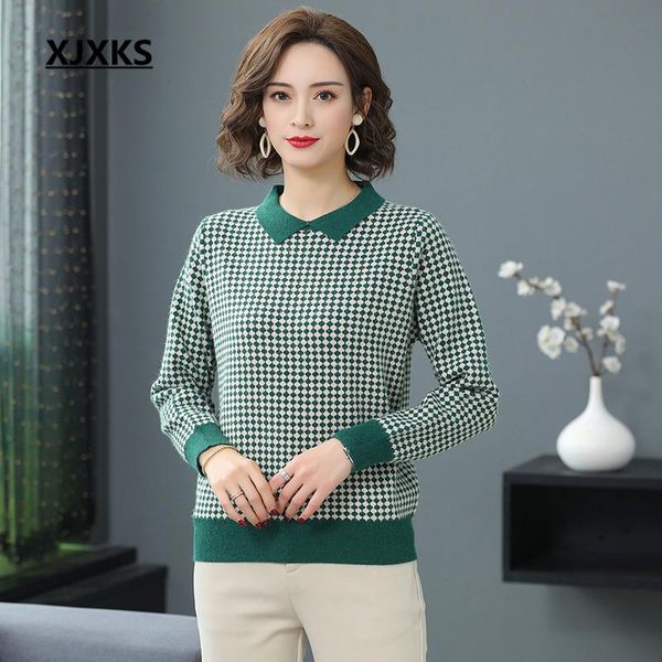 xjxks 2021 autumn winter new comfortable cashmere knitted sweater women pullover fashion lapel long sleeve women sweater, White;black
xjxks 2021 autumn winter new comfortable cashmere knitted sweater women pullover fashion lapel long sleeve women sweater, White;black