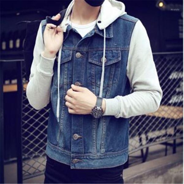 denim hooded jacket men spring autumn fake two pieces patchwork jeans jackets men sportswear coat windbreaker jaqueta masculino1, Black;brown
denim hooded jacket men spring autumn fake two pieces patchwork jeans jackets men sportswear coat windbreaker jaqueta masculino1, Black;brown