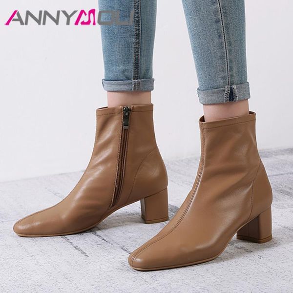 annymoli genuine leather high heel ankle boots women shoes round toe block heels zipper short boots female autumn winter apricot, Black
annymoli genuine leather high heel ankle boots women shoes round toe block heels zipper short boots female autumn winter apricot, Black