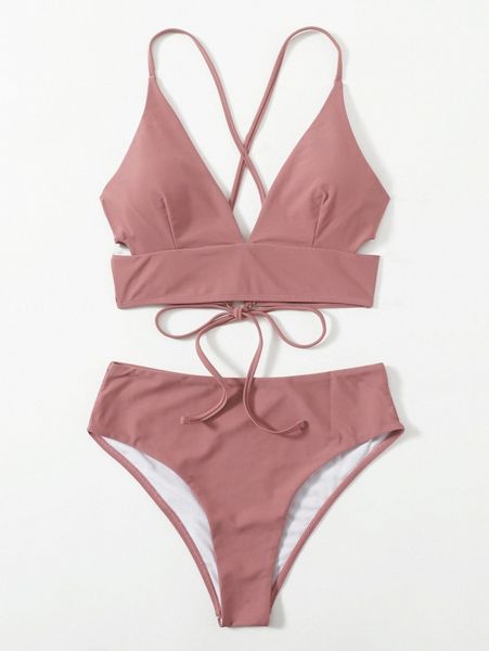 solid v neck bikini swimsuit 77pa#, White;black
solid v neck bikini swimsuit 77pa#, White;black