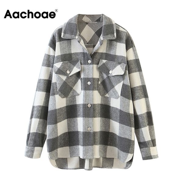 aachoae women vintage tweed plaid shirt jacket long sleeve single breasted coat with pockets turn down collar ladies jackets 201112, Black;brown
aachoae women vintage tweed plaid shirt jacket long sleeve single breasted coat with pockets turn down collar ladies jackets 201112, Black;brown