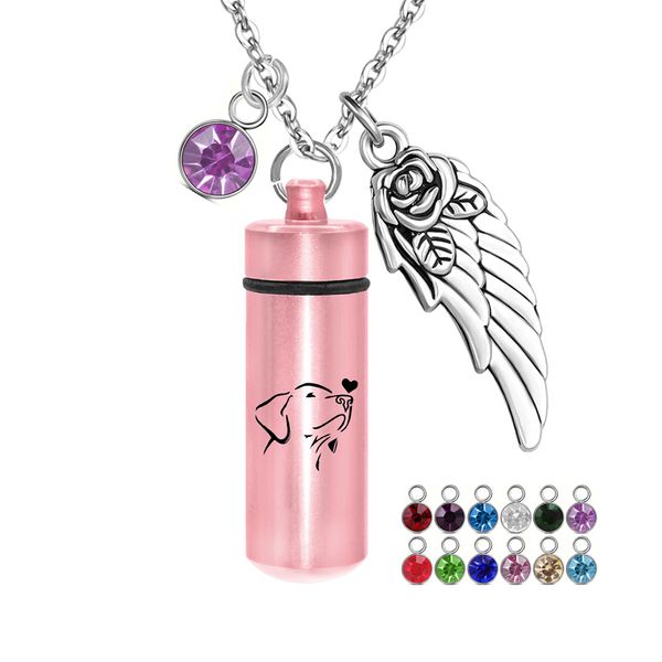 ashes jewelry for dog with 12 birthstones aluminum alloy cylinder cremation urn ashes memorial pendant keepsake necklace, Silver
ashes jewelry for dog with 12 birthstones aluminum alloy cylinder cremation urn ashes memorial pendant keepsake necklace, Silver
