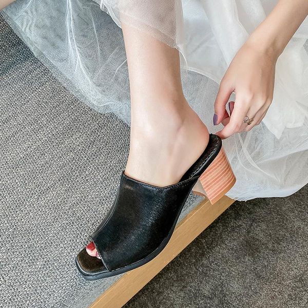 dress shoes fish mouth dew and chunky heel date comfortable summer sandals slipper wear plus size 34-47, Black
dress shoes fish mouth dew and chunky heel date comfortable summer sandals slipper wear plus size 34-47, Black