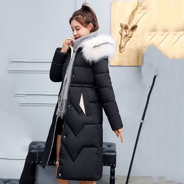 2021 newwinter women long slim thick female jacket plus size hooded with fur collar warm coat femme outwear mujer nfac, Black
2021 newwinter women long slim thick female jacket plus size hooded with fur collar warm coat femme outwear mujer nfac, Black