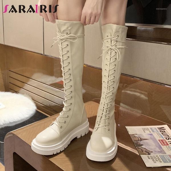 sarairis brand new ladies autumn motorcycle street boots knee high boots women platform chunky heels lace up shoes woman1, Black
sarairis brand new ladies autumn motorcycle street boots knee high boots women platform chunky heels lace up shoes woman1, Black