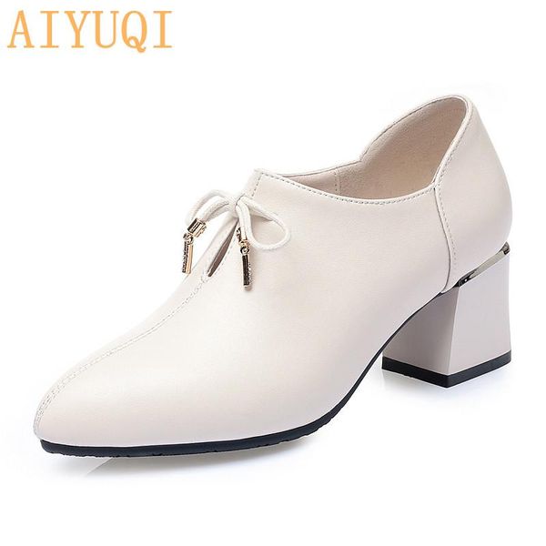 dress shoes aiyuqi spring women 2021 genuine leather women's pointy thick heel fashion bow large size, Black
dress shoes aiyuqi spring women 2021 genuine leather women's pointy thick heel fashion bow large size, Black