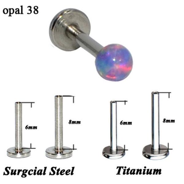 1pc g23 titanium and surgical steel opal bead ball internally threaded labret stud ear tragus cartilage helix earring lip ring q jlljme, Silver
1pc g23 titanium and surgical steel opal bead ball internally threaded labret stud ear tragus cartilage helix earring lip ring q jlljme, Silver