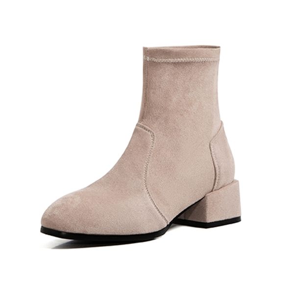 2021 the new casual style round the ankle fashion medium black stretch with thick heel biker boots women's shoes fudu
2021 the new casual style round the ankle fashion medium black stretch with thick heel biker boots women's shoes fudu