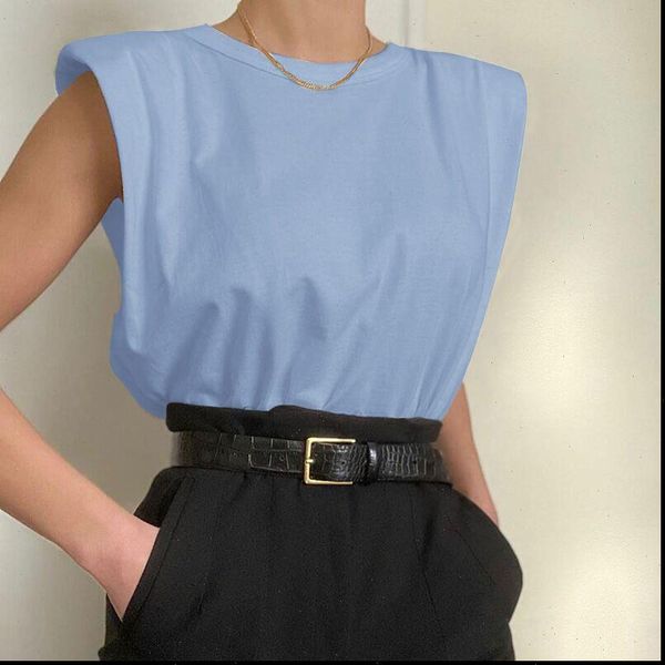 2021 spring and summer new foreign trade sleeveless ladies round neck cotton vest pure color knitted loose women wear ol, White
2021 spring and summer new foreign trade sleeveless ladies round neck cotton vest pure color knitted loose women wear ol, White