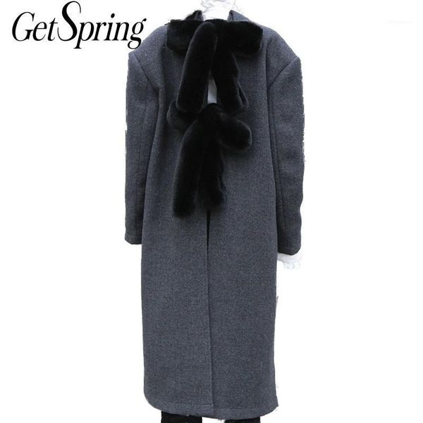 getsring women coat double face woolen overcoat bow twill split loose long ladies coats long sleeve female overcoat all match1, Black
getsring women coat double face woolen overcoat bow twill split loose long ladies coats long sleeve female overcoat all match1, Black
