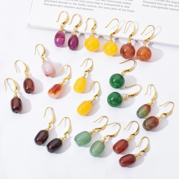 new fashion natural stone drop earrings for women girl colorful yellow green long dangle earring statement wedding jewelry gifts, Silver
new fashion natural stone drop earrings for women girl colorful yellow green long dangle earring statement wedding jewelry gifts, Silver