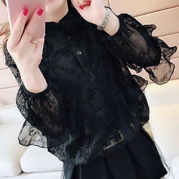 2021 fashion new elegant lace patchwork women shirts flower stand collar long sleeve flower print chiffon blouses s84, White
2021 fashion new elegant lace patchwork women shirts flower stand collar long sleeve flower print chiffon blouses s84, White