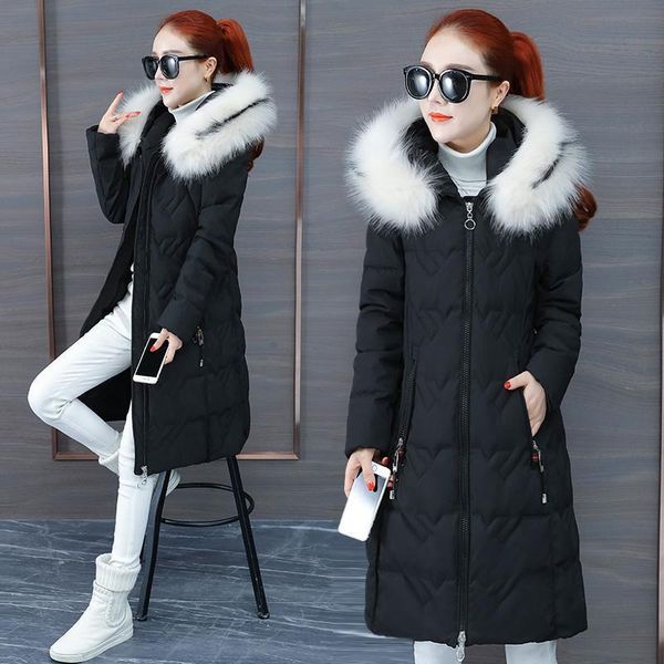 large fur collar mid-length hooded cotton-padded jacket women 2020 winter new thickened warmth slim padded jacket instide, Black
large fur collar mid-length hooded cotton-padded jacket women 2020 winter new thickened warmth slim padded jacket instide, Black