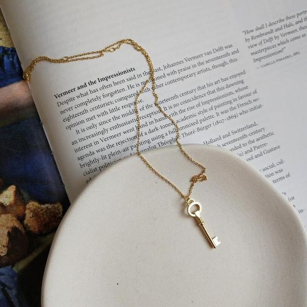pendant necklaces 925 sterling silver gold key necklace simple wild sweater chain creative choker for women fine jewelry collier
pendant necklaces 925 sterling silver gold key necklace simple wild sweater chain creative choker for women fine jewelry collier