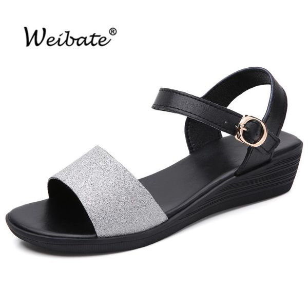 weibate sequined wedge sandals women's summer new mid-heeled platform non-slip word buckle wild female sandals, Black
weibate sequined wedge sandals women's summer new mid-heeled platform non-slip word buckle wild female sandals, Black