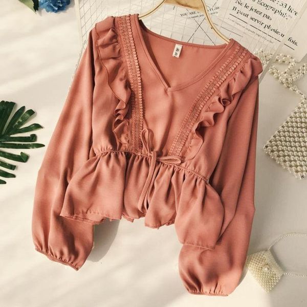 women chiffon vintage ruffles blouse ladies elegant v n eck holiday blouse shirts feme autumn puff sleeves female outwear blusas1, White
women chiffon vintage ruffles blouse ladies elegant v n eck holiday blouse shirts feme autumn puff sleeves female outwear blusas1, White