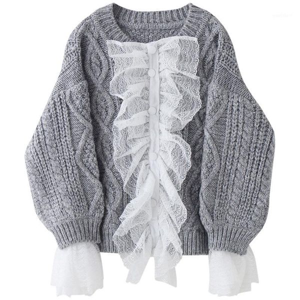 spring and autumn pullovers sweaters 2020 new solid color wild ladies sweaters lace splicing fashion female v5791, White;black
spring and autumn pullovers sweaters 2020 new solid color wild ladies sweaters lace splicing fashion female v5791, White;black