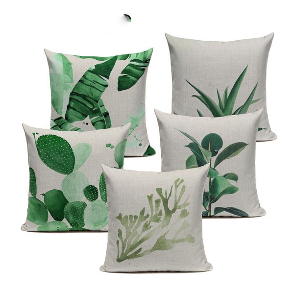 green cushion cover cactus palm leaves bedroom car cotton linen for car home decoraction sofa mordon 45x45cm custom pillow case
green cushion cover cactus palm leaves bedroom car cotton linen for car home decoraction sofa mordon 45x45cm custom pillow case