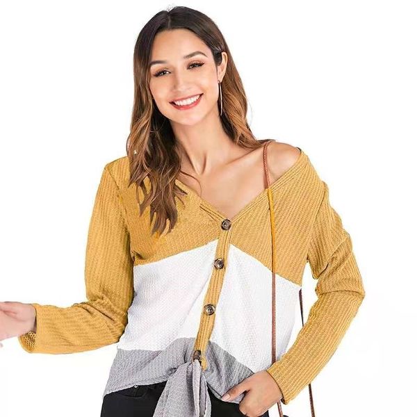selling 2020 knitwear womens european american sweater ladies long-sleeved sweatshirts ladies fashion v-neck womens stitching cardigan, White;black
selling 2020 knitwear womens european american sweater ladies long-sleeved sweatshirts ladies fashion v-neck womens stitching cardigan, White;black