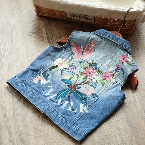 children girls floral denim vests fashion kids baby butterfly embroidered jeans coats cotton sleeveless outerwear jackets 1-8y 201106, Camo
children girls floral denim vests fashion kids baby butterfly embroidered jeans coats cotton sleeveless outerwear jackets 1-8y 201106, Camo
