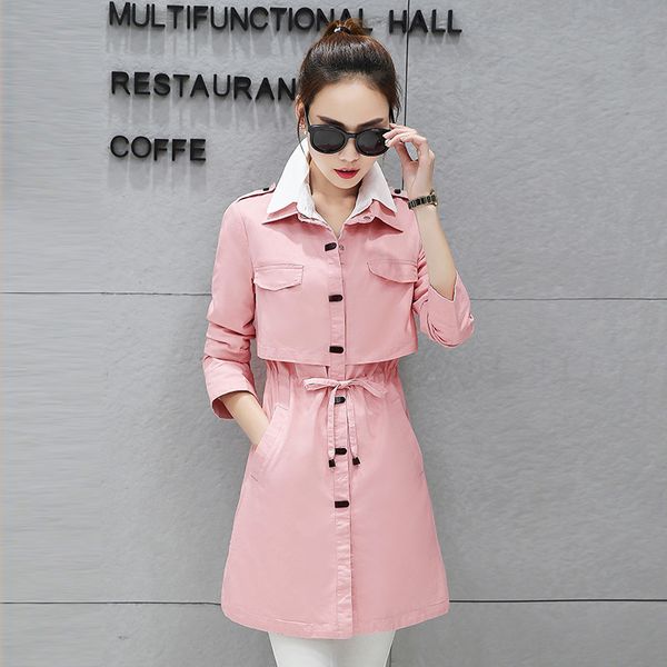 2021 new trench spring autumn woman's jacket unique breasted thin outwear pink ladies women's coat wxf101 jagv, Tan;black
2021 new trench spring autumn woman's jacket unique breasted thin outwear pink ladies women's coat wxf101 jagv, Tan;black