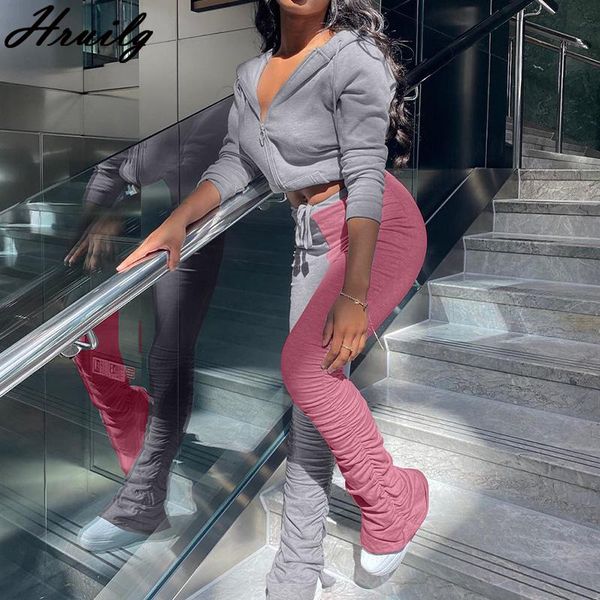 new ladies tracksuit sets fashion hooded woman pants color matching 2piece set women autumn winter fitness two piece set, Gray
new ladies tracksuit sets fashion hooded woman pants color matching 2piece set women autumn winter fitness two piece set, Gray