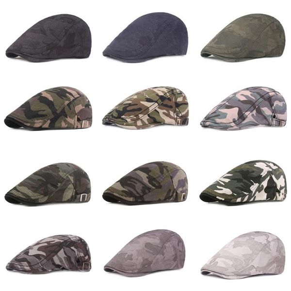 men classic camouflage berets hat newsboy cap outdoor travel adjustable caps hatcs20002, Blue;gray
men classic camouflage berets hat newsboy cap outdoor travel adjustable caps hatcs20002, Blue;gray