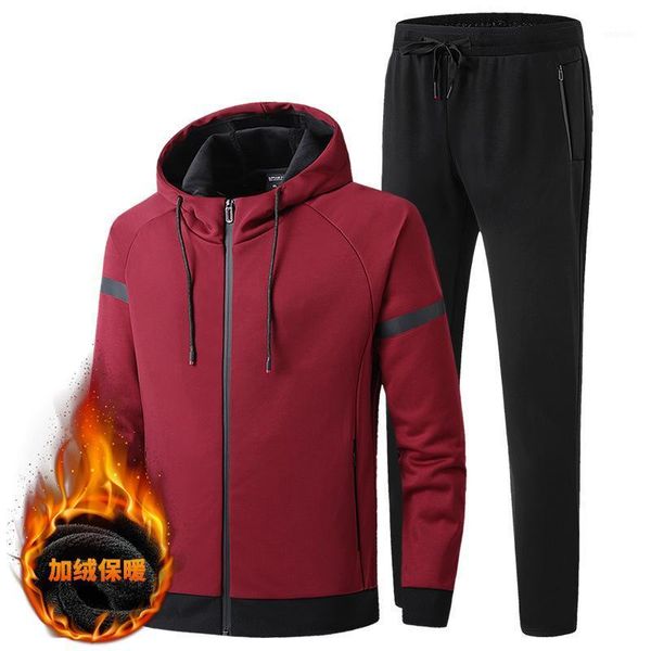 running sets winter thick fleece tracksuit men sport suit warm hoodie jacket jogging workout casual set sportswear sweatshirt+pant1, Black;blue
running sets winter thick fleece tracksuit men sport suit warm hoodie jacket jogging workout casual set sportswear sweatshirt+pant1, Black;blue