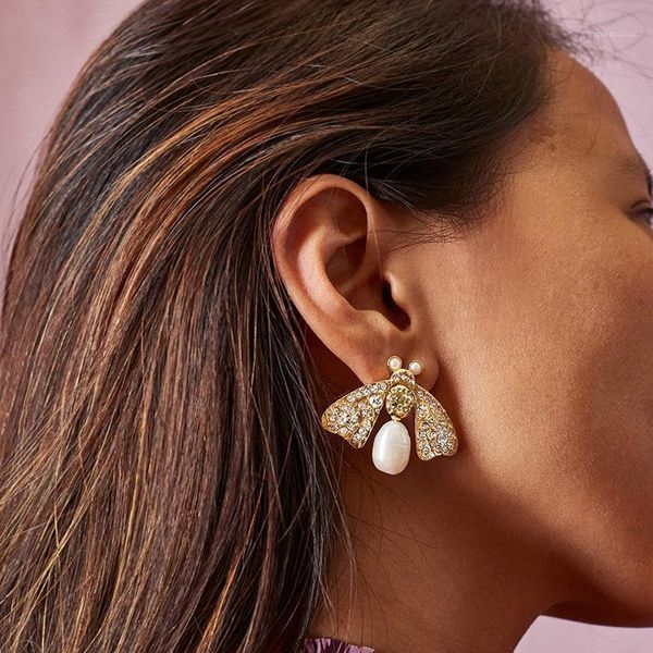 trendy butterfly crystal earrings women luxury new bohemian pearl animals stud earring statement jewelry wedding brincos1, Golden;silver
trendy butterfly crystal earrings women luxury new bohemian pearl animals stud earring statement jewelry wedding brincos1, Golden;silver